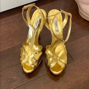 Gold Prada Shoes
